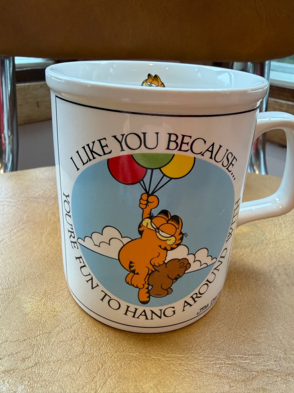 Enesco Ceramic Garfield Mug “I like you because…you’re fun to hang around with”